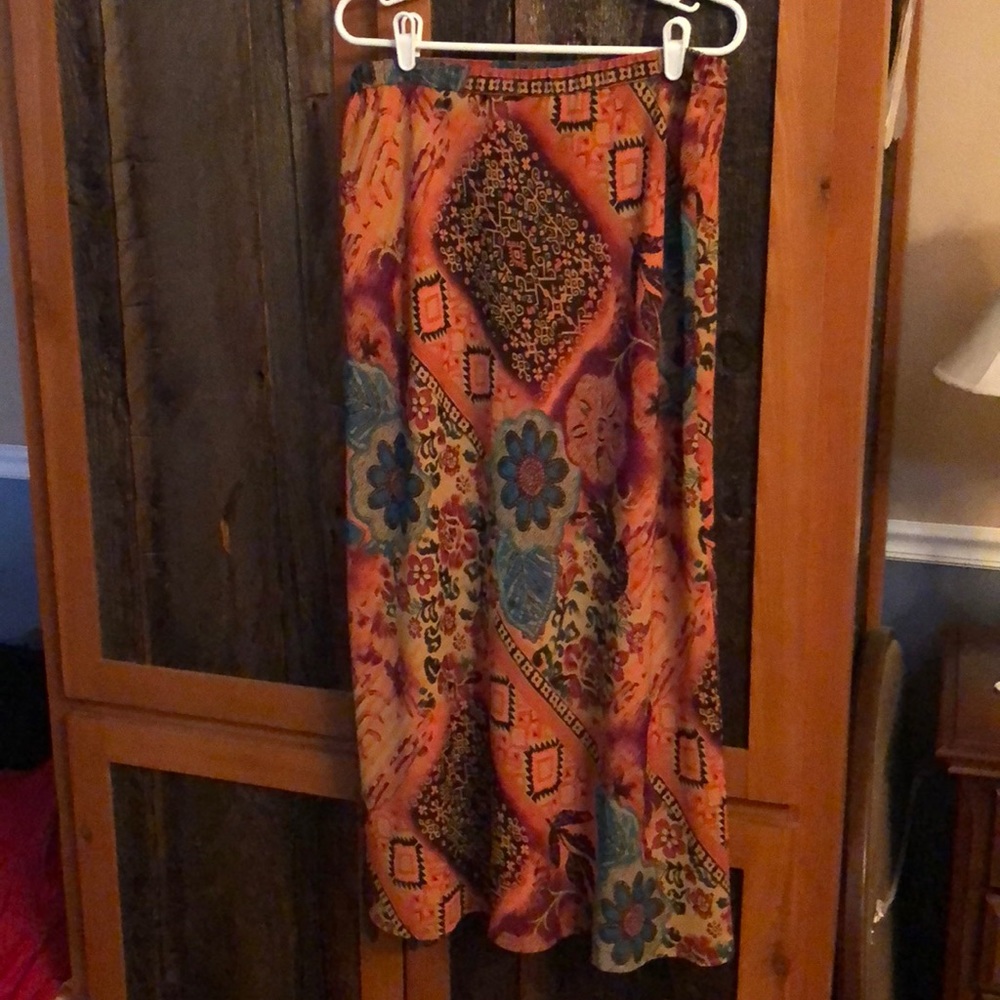 Polyester print skirt